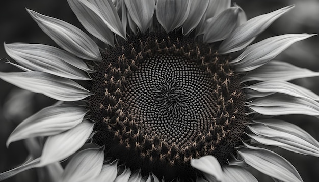 a sunflower with a white flower in the middle