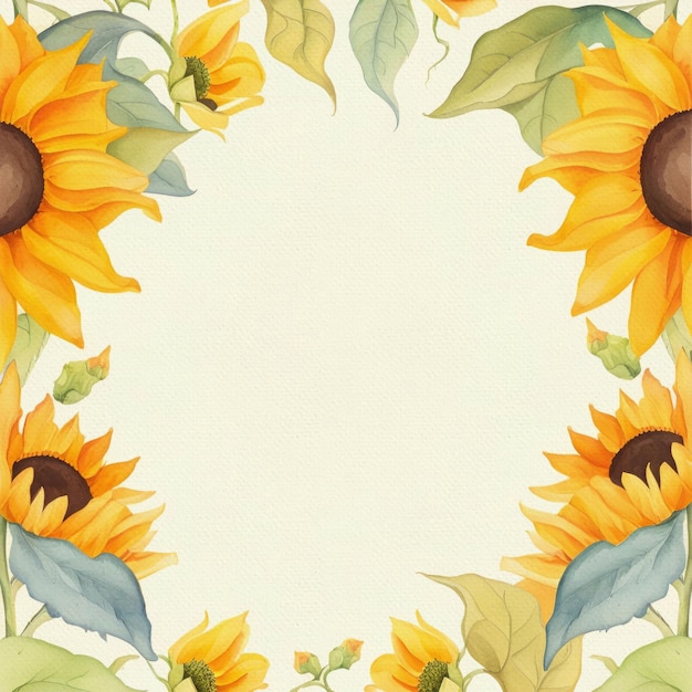 Sunflower yellow border