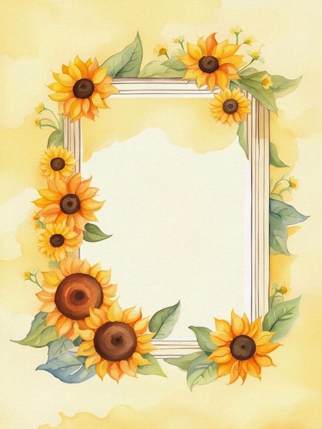 Sunflower Yellow Border