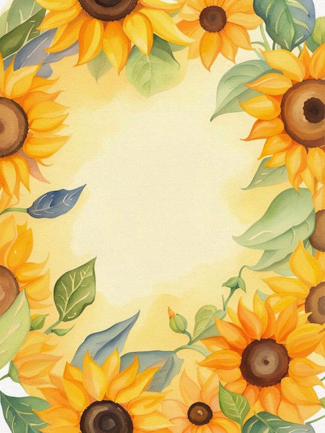 Sunflower yellow border