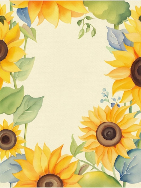 Sunflower Yellow Border