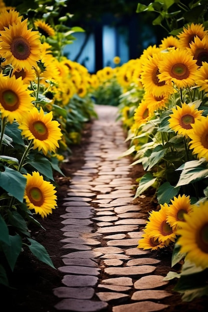 Foto i girasoli sono un simbolo di pace e felicità.