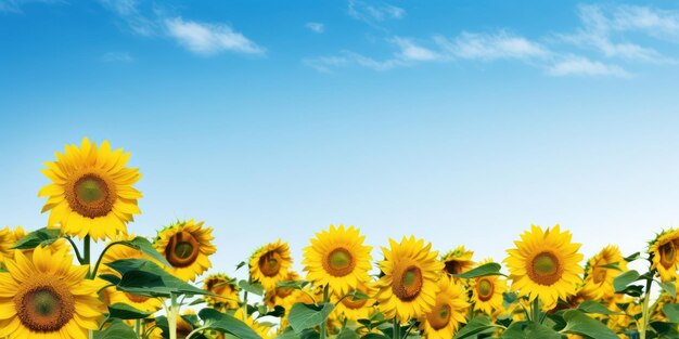 Sunflowers Blooming in a Beautiful Field