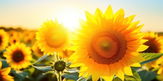 Sunflowers Blossoming in a Lovely Field