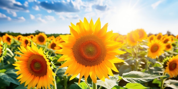 Sunflowers in a Field of Beauty