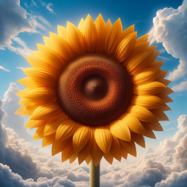 太陽の花のリアルな写真