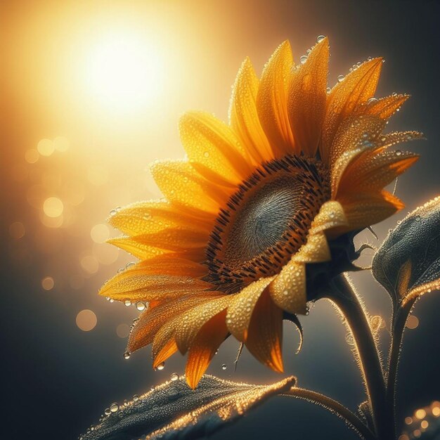 Sunflowers realistic photo