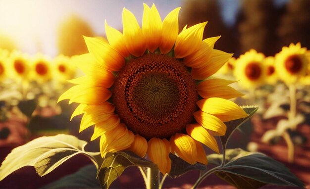 Premium AI Image | sunflowers in vase background