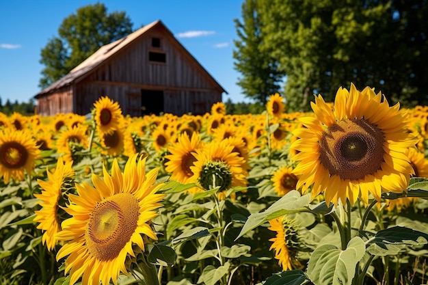 Foto girasoli con un bouquet di palloncini