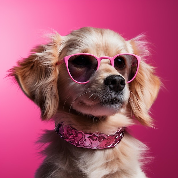 Photo a sunglass wearing dog