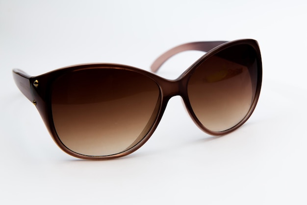 sunglasses close up on white background