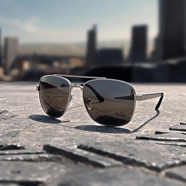 Premium AI Image | Sunglasses on the ground