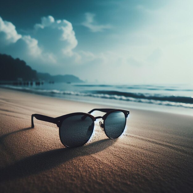 SUNGLASSES ON THE SAND