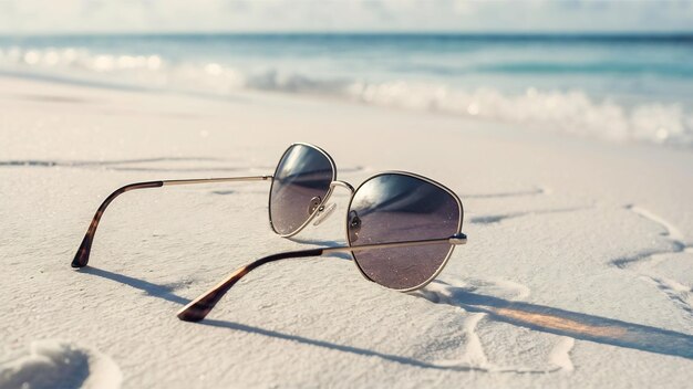 Sunglasses on the sand