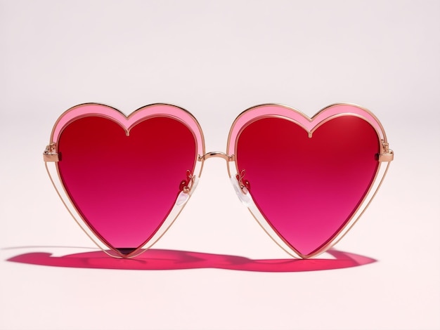 Foto occhiali da sole a forma di cuore