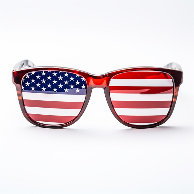 sunglasses with a flag on the lenses generative ai