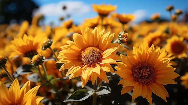 SunKissed Beauty Golden Sunflowers