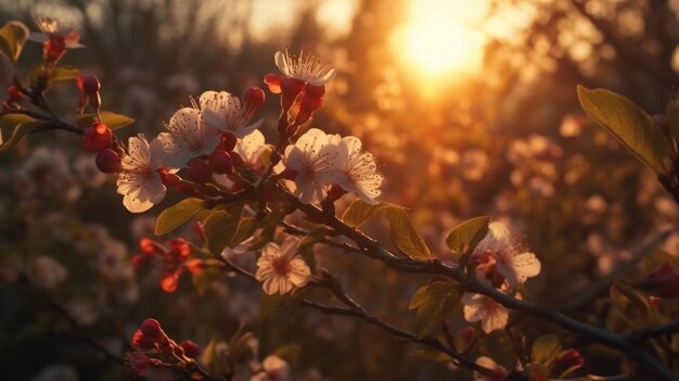 Sunkissed Blossoms 황홀한 석양과 아름다운 꽃