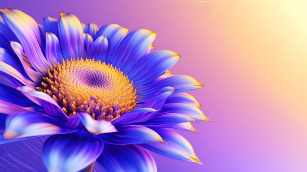 Sunkissed elegance gradient meshesa rendering of a sunflower