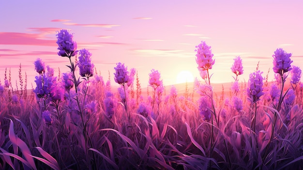a sunkissed field of lavender
