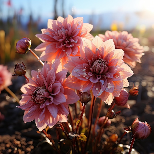 Sunkissed Petals Panorama Flower Photo