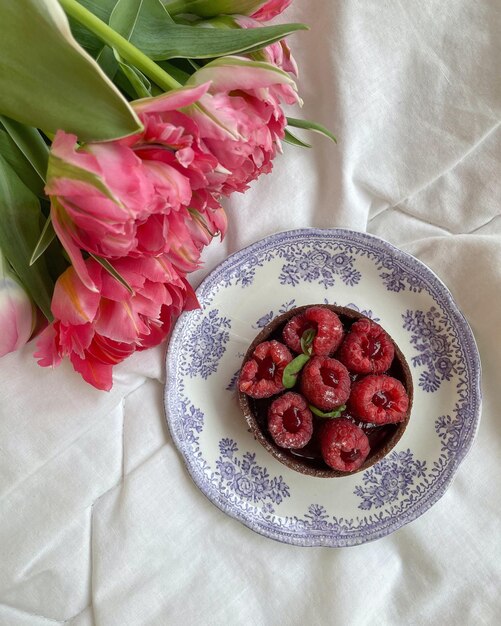 Sunkissed raspberries a refreshing display of plump and flavorful red gems