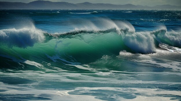 Sunkissed shore and azure waters