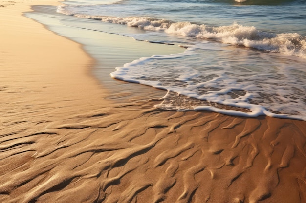 Sunlight Casting Shadows On The Sandy Beach Generative AI