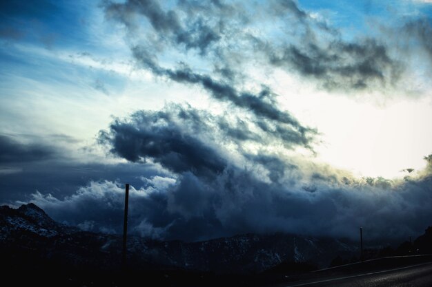 Sunlight behind the clouds