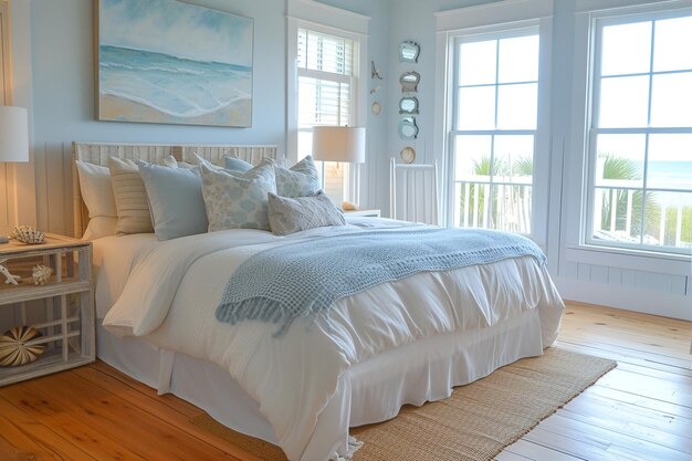 Sunlight emitting through glass window in bedroom