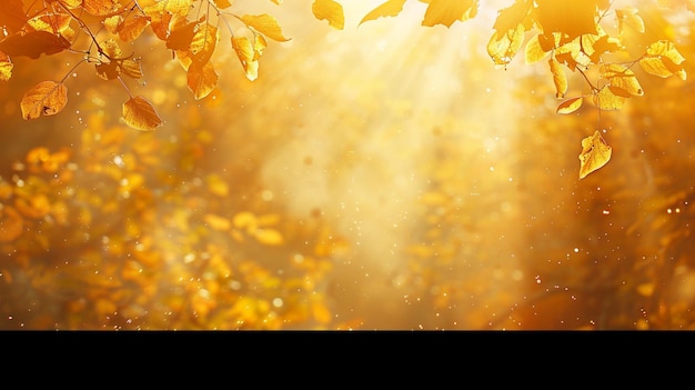 Фото Солнечный свет проходит сквозь осенние листья