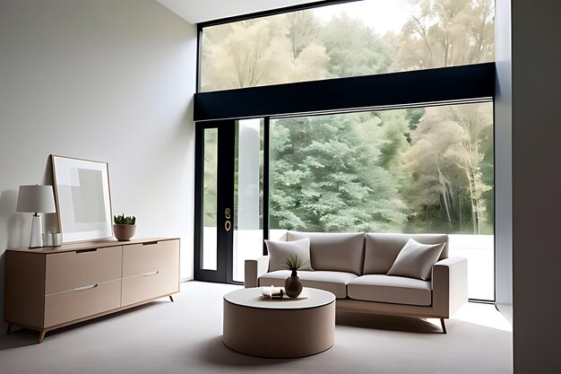 Sunlight shines through the windows in the living room