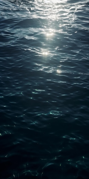 sunlight shining through the water on a calm day generative ai