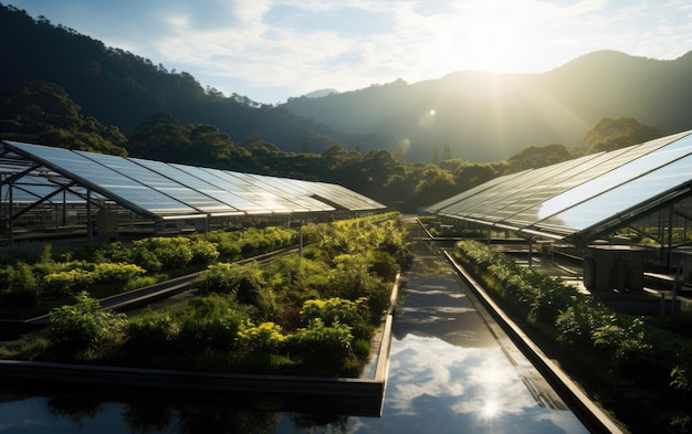 Sunlight and Solar Panel