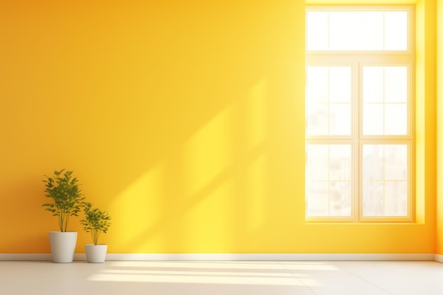 Sunlight yellow space with window