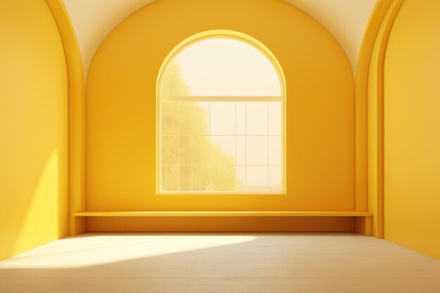 Sunlight yellow space with window