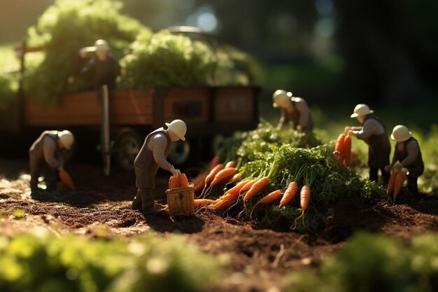 Foto sunlit carrot harvest wortelsap