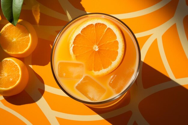 Foto sunlit citrus bliss sinaasappelsap