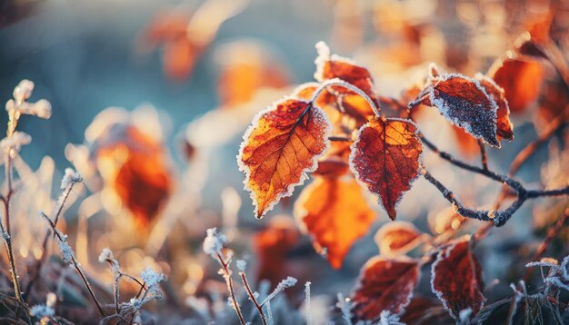 Sunlit forest with orange leaves creating a warm and inviting ambiance