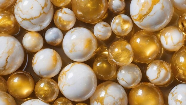 Sunlit marbles yellow and white marble wallpaper basking in golden radiance