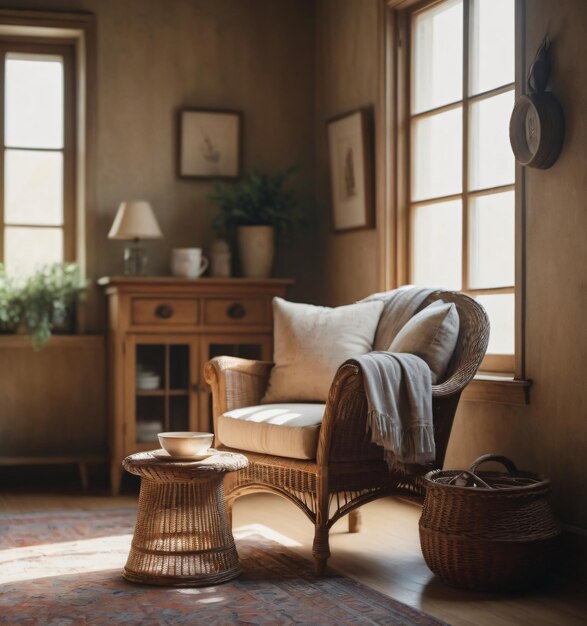 Photo sunlit nostalgia in textured ambiance