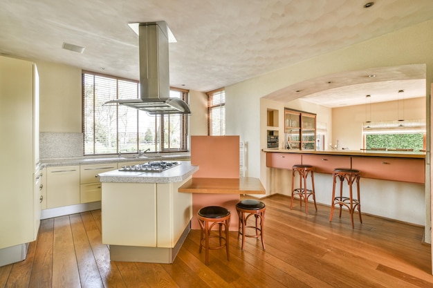 Sunlit room in contemporary house