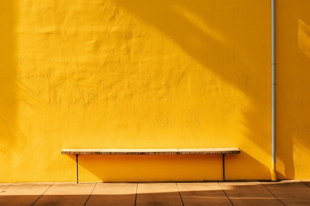 Sunlit spectrum showcase yellow wall photo