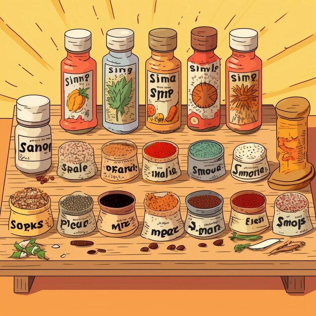 Photo sunny all kinds of seasoning