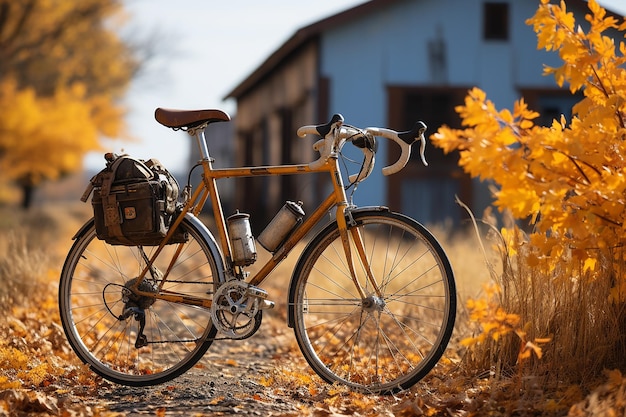 Sunny autumn pedal serene countryside journey