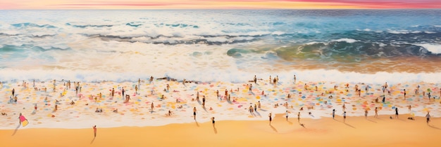 Sunny beach illustration background wallpaper ocean sea