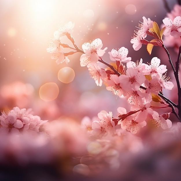 Premium AI Image | Sunny Blossom Photoshoot Background