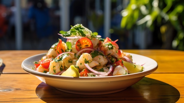 Sunny Citrus Delight Ceviche in de heldere zomerzon