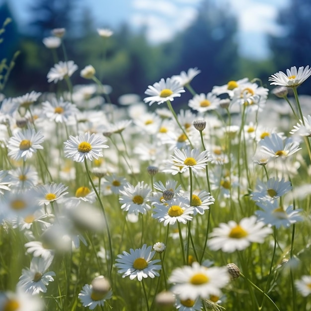 Sunny Daisy Field Vibrant Beauty