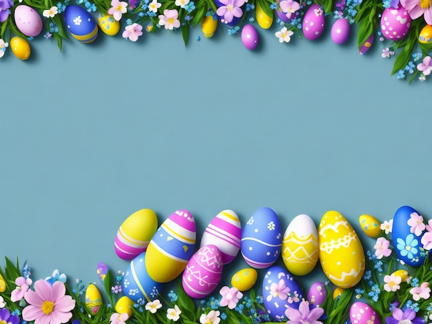 Sunny Easter background ai generated